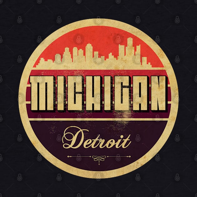 Michigan Detroit Vintage by CTShirts